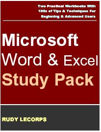 Cover image for Microsoft Word & Excel Study Pack